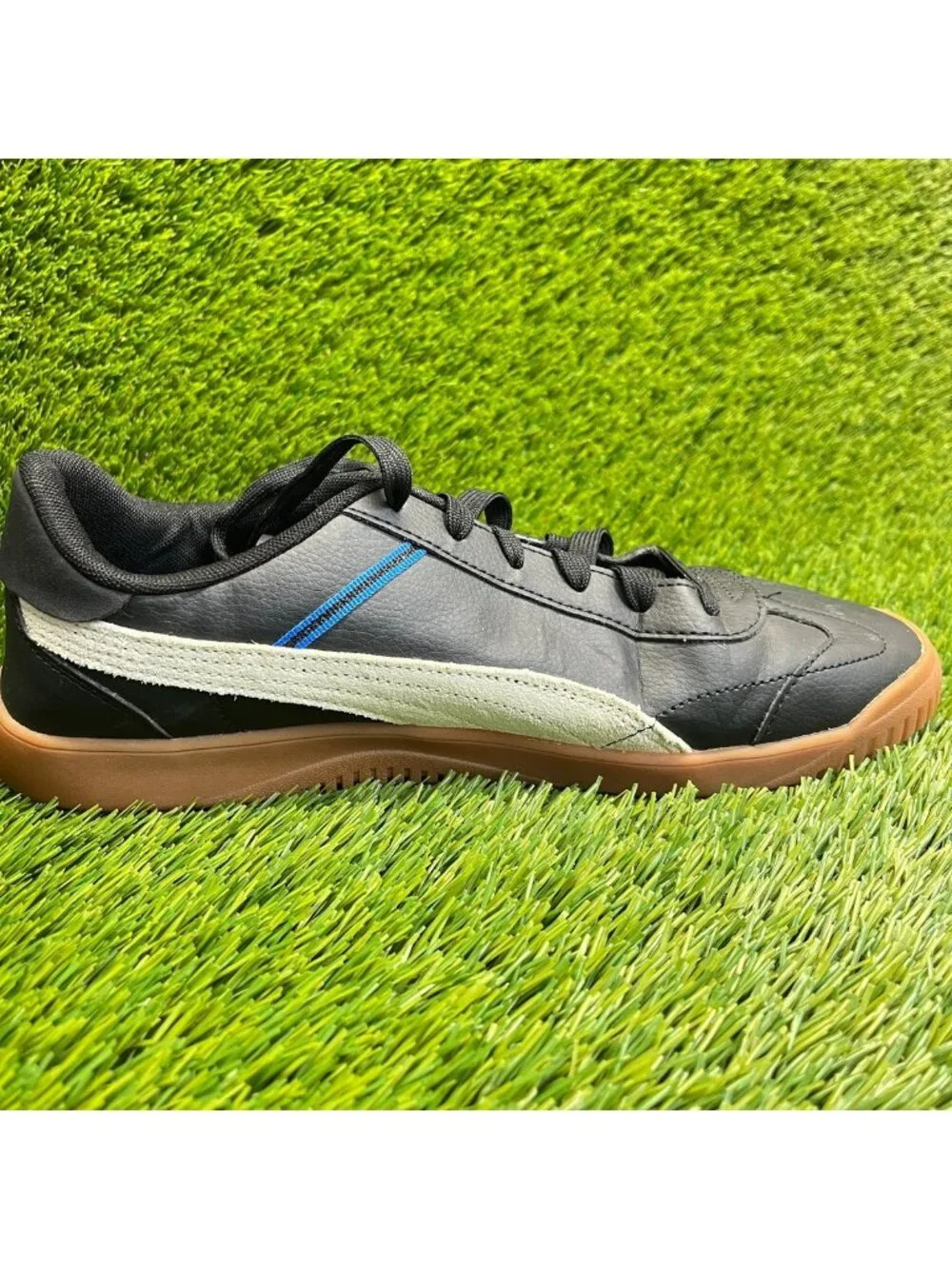 PUMA Club 5V5 Retro Academia Mens Size 10 Black Athletic Leather Shoes Sneakers